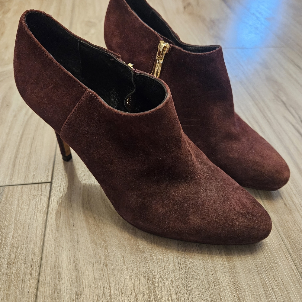 LK Bennett Rich Brown Suede Ankle Booties